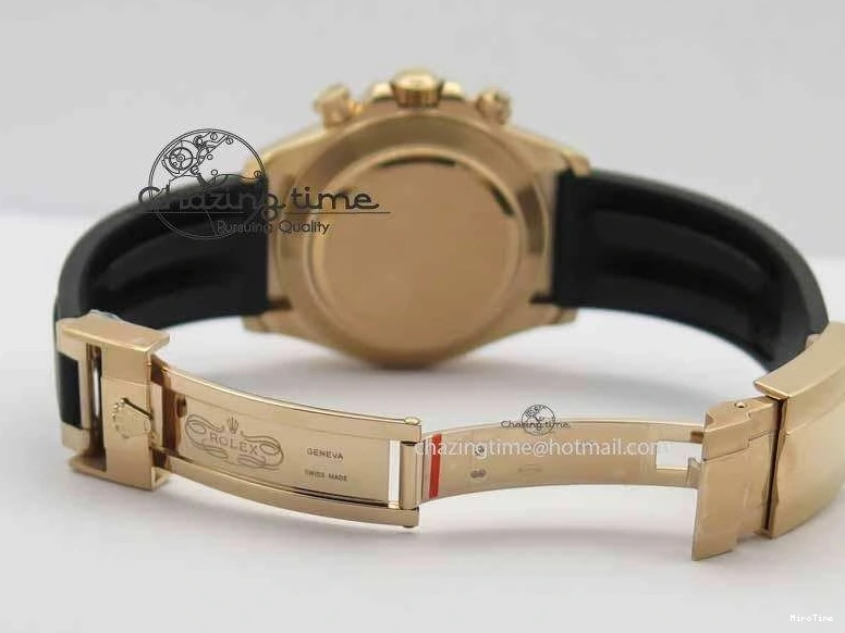 MiroTime 0110 Daytona 116515 Noob 1:1 Best Edition White Dial On Black Rubber Strap A7750 (Free Extra Strap) MultiPurpose 3739